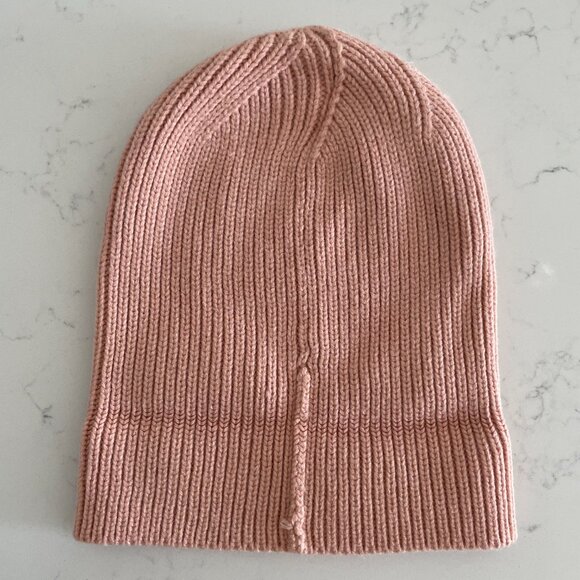 Vans Off The Wall 100% Acrylic Ribbed Roll Up Knit Toque Beanie Peach OS NWOT - Picture 5 of 8